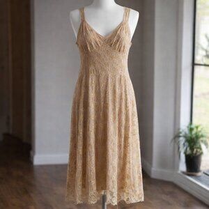 Jonathan Martin Elegant Embroidered Sleeveless Midi Dress – Boho Chic  90s/Y2K